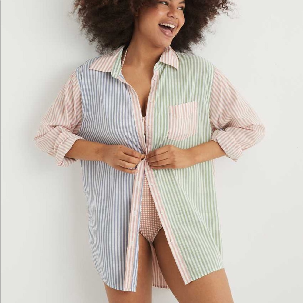 Long sleeve oversized cover up